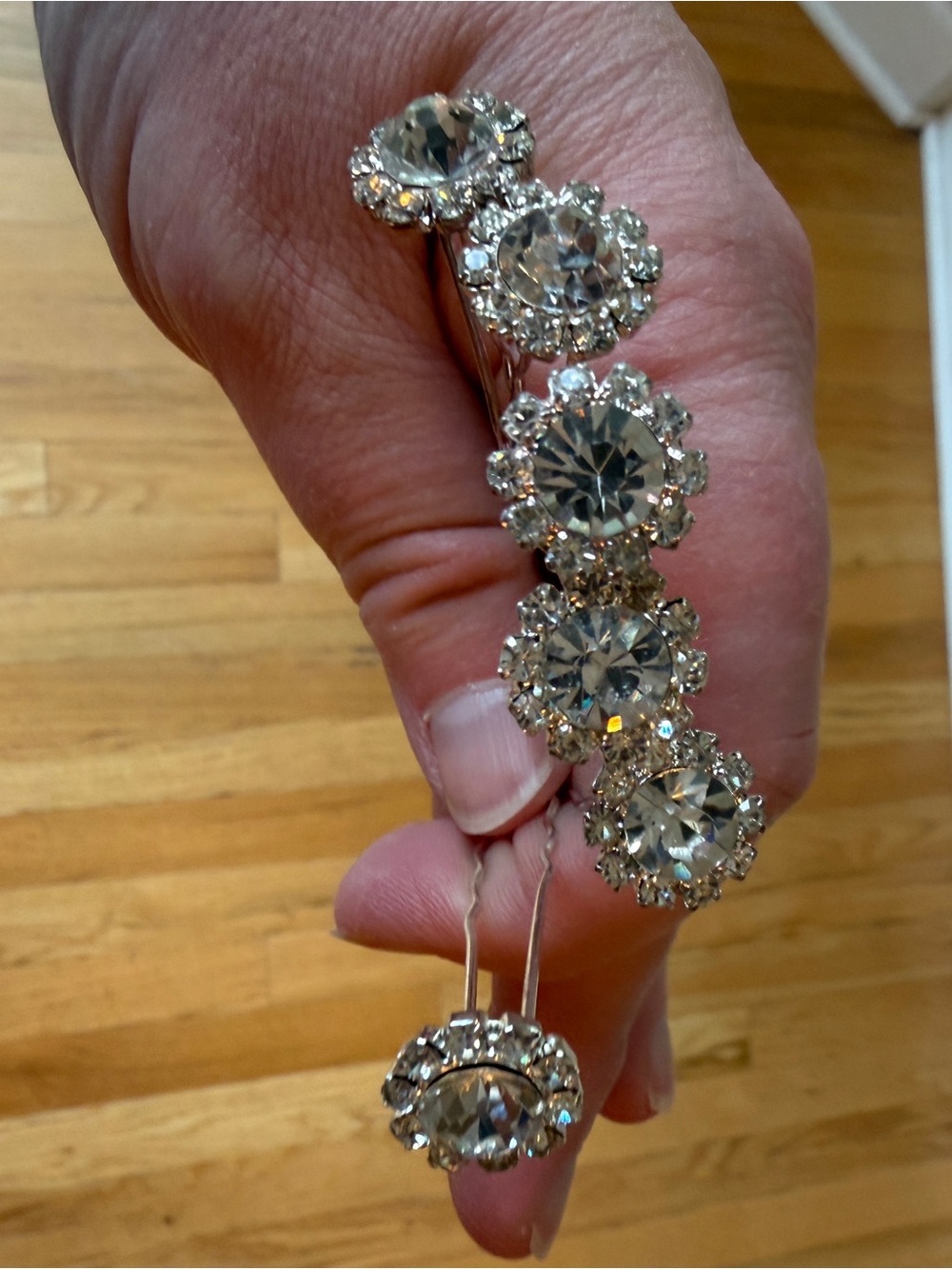 Set of six, Crystal rhinestone elegant hair pins